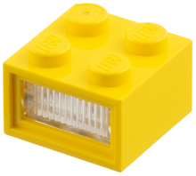 Part 08010dc01 - Electric, Light Brick 4.5V 2 x 2 with 3 Plug Holes, Trans-Clear Diffuser Lens - De BrickPlaats