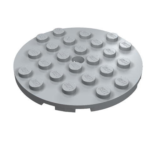 Part 11213 - Plate, Round 6 x 6 with Hole - De BrickPlaats