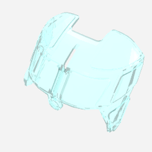 Part 11297 - Glass for Aircraft Fuselage Curved Forward 6 x 8 Top - De BrickPlaats
