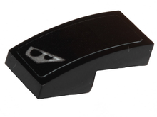 Part 11477pb084L - Slope, Curved 2 x 1 x 2/3 with Silver Headlight Pattern Model Left Side (Sticker) - Set 30342 - De BrickPlaats