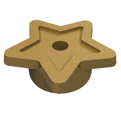 Part 11609 - Plate, Round 1 x 1 with Star and Small Pin Hole - De BrickPlaats