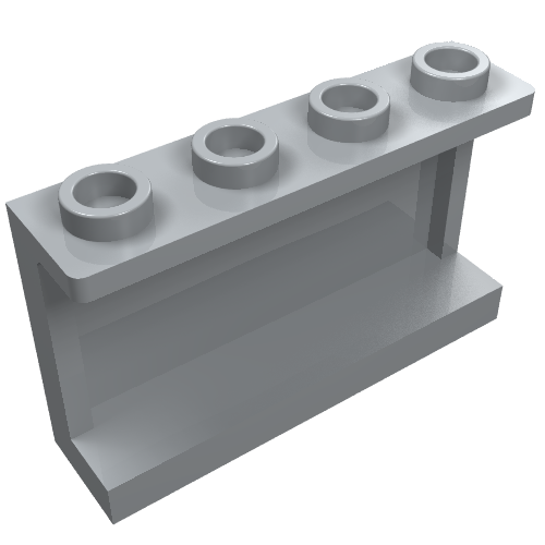 Part 14718 - Panel 1 x 4 x 2 with Side Supports - Hollow Studs - De BrickPlaats