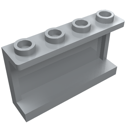 Part 14718 - Panel 1 x 4 x 2 with Side Supports - Hollow Studs - De BrickPlaats