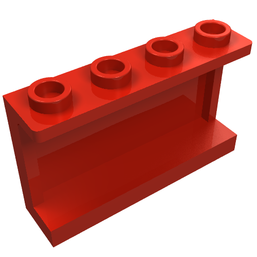 Part 14718 - Panel 1 x 4 x 2 with Side Supports - Hollow Studs - De BrickPlaats