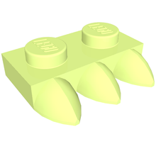 Part 15208 - Plate, Modified 1 x 2 with 3 Teeth - De BrickPlaats