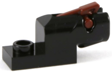 Part 15403c02 - Projectile Launcher, 1 x 2 Mini Blaster / Shooter with Reddish Brown Trigger (15403 / 15392) - De BrickPlaats
