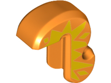 Part 15429pb12 - Cat Tail with Yellow Spikes Pattern - De BrickPlaats