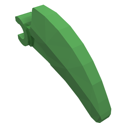Part 16770 - Barb / Claw / Horn / Tooth with Clip, Curved - De BrickPlaats
