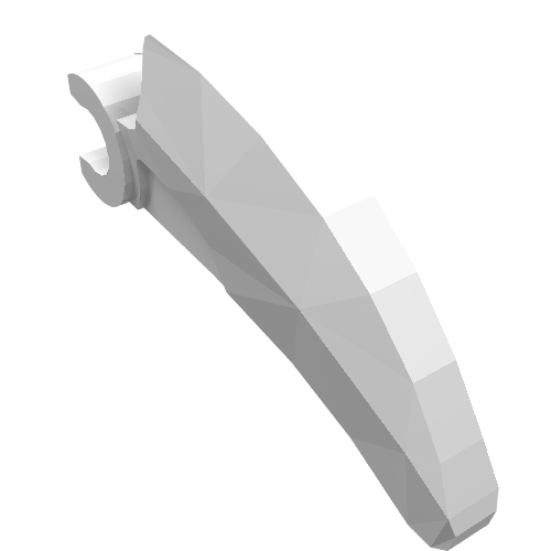 Part 16770 - Barb / Claw / Horn / Tooth with Clip, Curved - De BrickPlaats