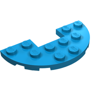 Part 18646 - Plate, Round Half 3 x 6 with 1 x 2 Cutout - De BrickPlaats