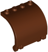 Part 18910 - Panel 3 x 4 x 3 Curved with Double Clip Hinge - De BrickPlaats