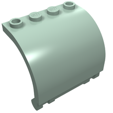Part 18910 - Panel 3 x 4 x 3 Curved with Double Clip Hinge - De BrickPlaats
