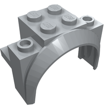 Part 18974 - Vehicle, Mudguard 4 x 2 1/2 x 2 1/3 with Arch Round - De BrickPlaats