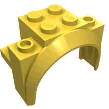 Part 18974 - Vehicle, Mudguard 4 x 2 1/2 x 2 1/3 with Arch Round - De BrickPlaats