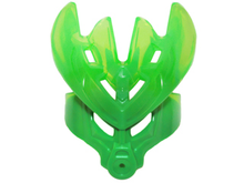 Part 19149pb06 - Bionicle Mask Protector with Marbled Trans-Bright Green Pattern (Protector Mask of Jungle) - De BrickPlaats