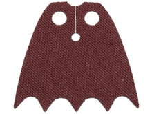Part 19185 - Minifigure Cape Cloth with Top Holes and Scalloped 5 Points Bottom (Batman), Long, Circle Neck Cut - Spongy Stretchable Fabric - De BrickPlaats