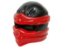 Part 19857pb01 - Minifigure, Headgear Ninjago Wrap Type 2 with Molded Red Wraps and Knot Pattern - De BrickPlaats