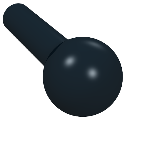 Part 22484 - Bar 1L with Tow Ball - De BrickPlaats