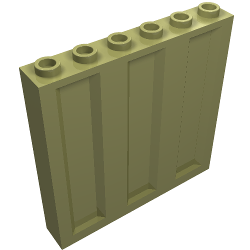 Part 23405 - Panel 1 x 6 x 5 with Corrugated Profile - De BrickPlaats