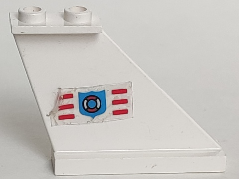 Part 2340pb025R - Tail 4 x 1 x 3 with Coast Guard Logo Pattern on Right Side (Sticker) - Set 6353 - De BrickPlaats