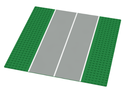 Part 2358px2 - Baseplate, Road 32 x 32 7-Stud Straight with Plain Runway Narrow Pattern - De BrickPlaats