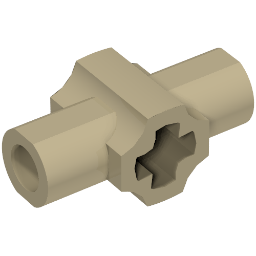 Part 24122 - Technic, Axle Connector Hub with Two Bar Holders Perpendicular (Lightsaber Hilt) - De BrickPlaats