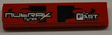Part 2431pb0210 - Tile 1 x 4 with 'NUTRAX Tyres' and 'FAST FUEL' Pattern (Sticker) - Set 8198 - De BrickPlaats