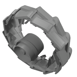 Part 2515 - Wheel Hard Plastic Large (54mm D. x 30mm) - De BrickPlaats