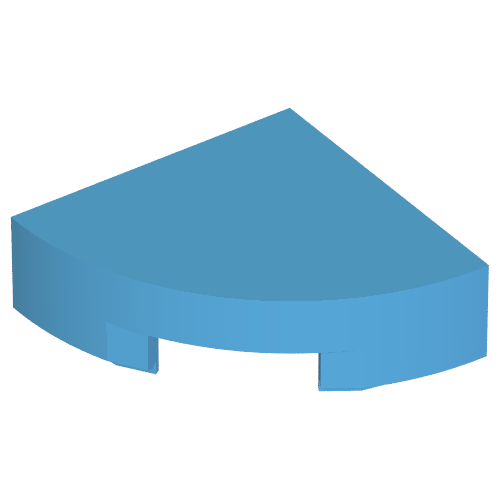 Part 25269 - Tile, Round 1 x 1 Quarter - De BrickPlaats