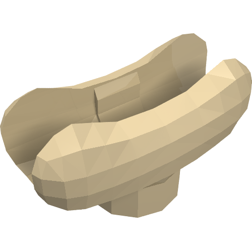 Part 25386 - Hot Dog / Sausage Bun - De BrickPlaats
