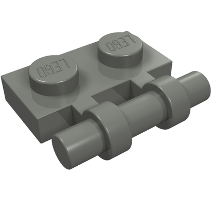 Part 2540 - Plate, Modified 1 x 2 with Bar Handle on Side - Free Ends - De BrickPlaats