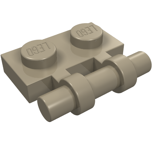 Part 2540 - Plate, Modified 1 x 2 with Bar Handle on Side - Free Ends - De BrickPlaats