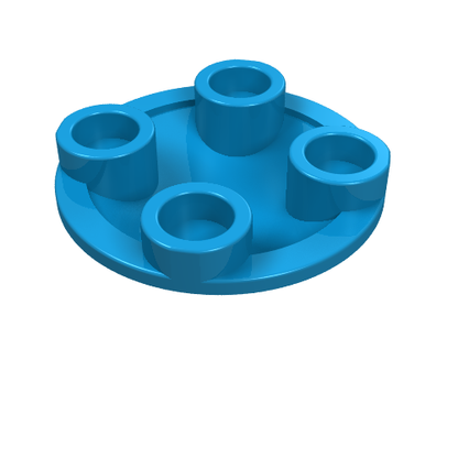 Part 2654 - Plate, Round 2 x 2 with Rounded Bottom (Boat Stud) - De BrickPlaats