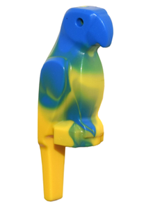 Part 27063pb01 - Bird, Parrot with Large Beak with Marbled Blue Pattern - De BrickPlaats
