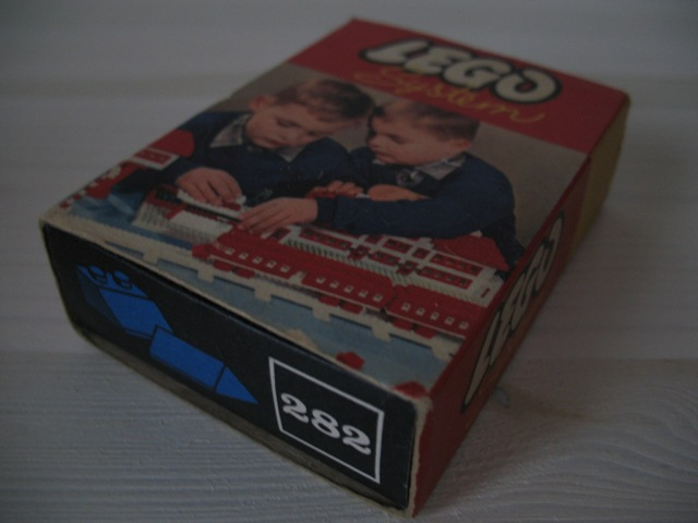 Original box 282-2 - 2 x 2 Sloping Roof Bricks, Blue - De BrickPlaats