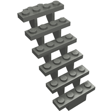 Part 30134 - Stairs 7 x 4 x 6 Straight Open - De BrickPlaats