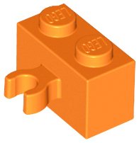 Part 30237b - Brick, Modified 1 x 2 with Open O Clip Thick (Vertical Grip) - De BrickPlaats