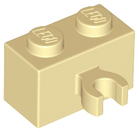 Part 30237b - Brick, Modified 1 x 2 with Open O Clip Thick (Vertical Grip) - De BrickPlaats