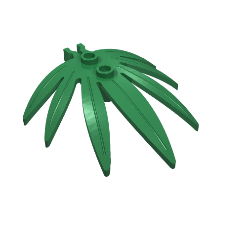 Part 30239 - Plant Leaves 6 x 5 Swordleaf with Split U Clip Thick - De BrickPlaats