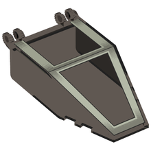 Part 30372p79 - Windscreen 7 x 4 x 1 2/3 with Locking Dual 2 Fingers, 9 Teeth with SW Pattern - De BrickPlaats