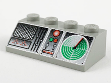 Part 3037px7 - Slope 45 2 x 4 with Radio and Radar Console Pattern - De BrickPlaats
