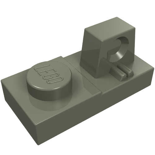 Part 30383 - Hinge Plate 1 x 2 Locking with 1 Finger on Top - De BrickPlaats