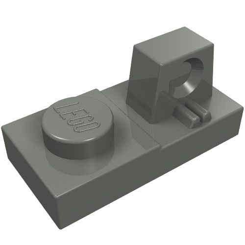 Part 30383 - Hinge Plate 1 x 2 Locking with 1 Finger on Top - De BrickPlaats