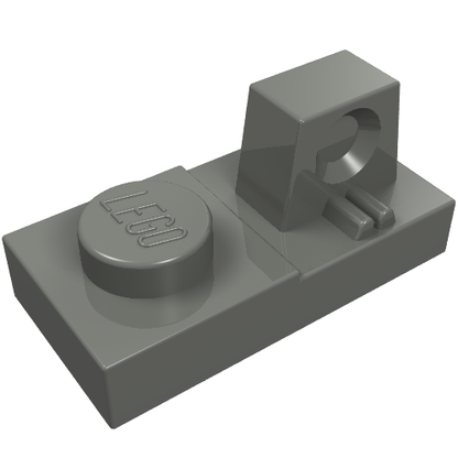 Part 30383 - Hinge Plate 1 x 2 Locking with 1 Finger on Top - De BrickPlaats