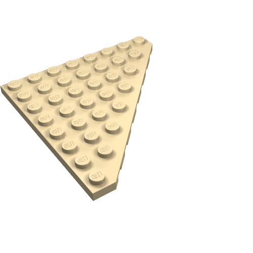 Part 30504 - Wedge, Plate 8 x 8 Cut Corner - De BrickPlaats