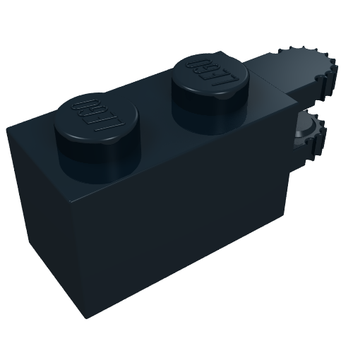 Part 30540 - Hinge Brick 1 x 2 Locking with 2 Fingers Horizontal End, 9 Teeth - De BrickPlaats