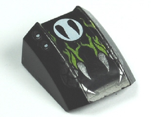 Part 30602pb029 - Slope, Curved 2 x 2 Lip with Snake Fangs Pattern (Snake) - De BrickPlaats