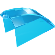 Part 30649 - Windscreen 8 x 4 x 4 Curved with 2 Fingers - De BrickPlaats