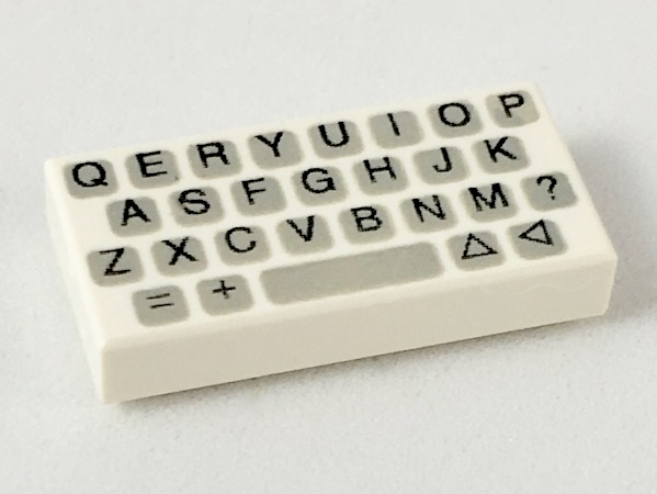 Part 3069p80 - Tile 1 x 2 with Computer Keyboard Simple Pattern - De BrickPlaats