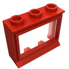 Part 31bc01 - Window 1 x 3 x 2 with Extended Lip, with Glass - De BrickPlaats